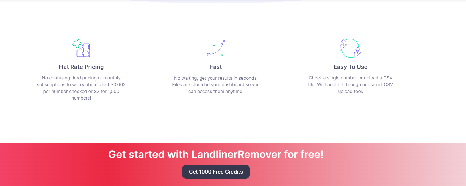 screenshot of Landline Remover